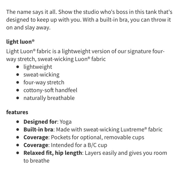 NWOT Lululemon Slay the Studio 2-in-1 Tank - Picture 4 of 10